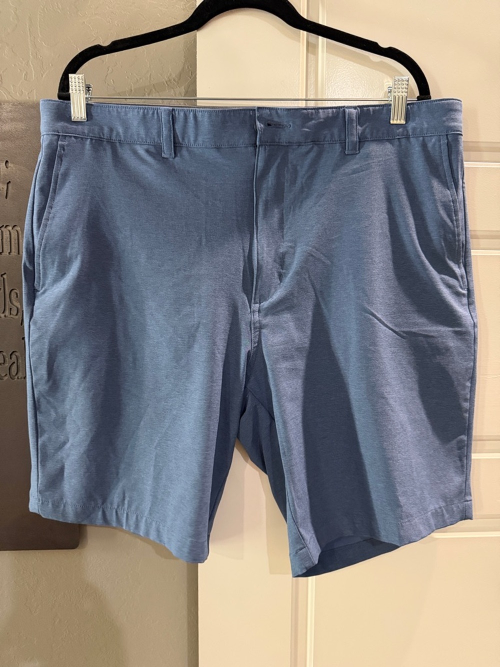 Hogan Light Blue Flat-Front Men's Shorts